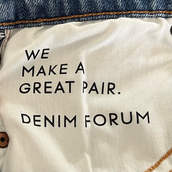 Denim Forum The 50s Arlo High Waist‎ Mini Jean Shorts Cut-Off Size 26W - Picture 9 of 15